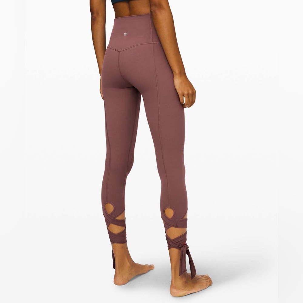 Lululemon Align Crop 21" Love Knot Yoga Leggings - Antique Bark Pink | Size 2